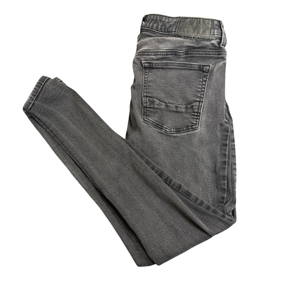 PacSun Mens Stacked Skinny Jeans Washed Black Denim 31x30 Stretch Slim Fit‎